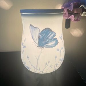 SCENTSY LAMP Elegant Blue Butterfly Vase